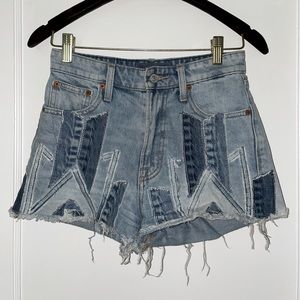 Lucky brand jean shorts high waisted size 00/24